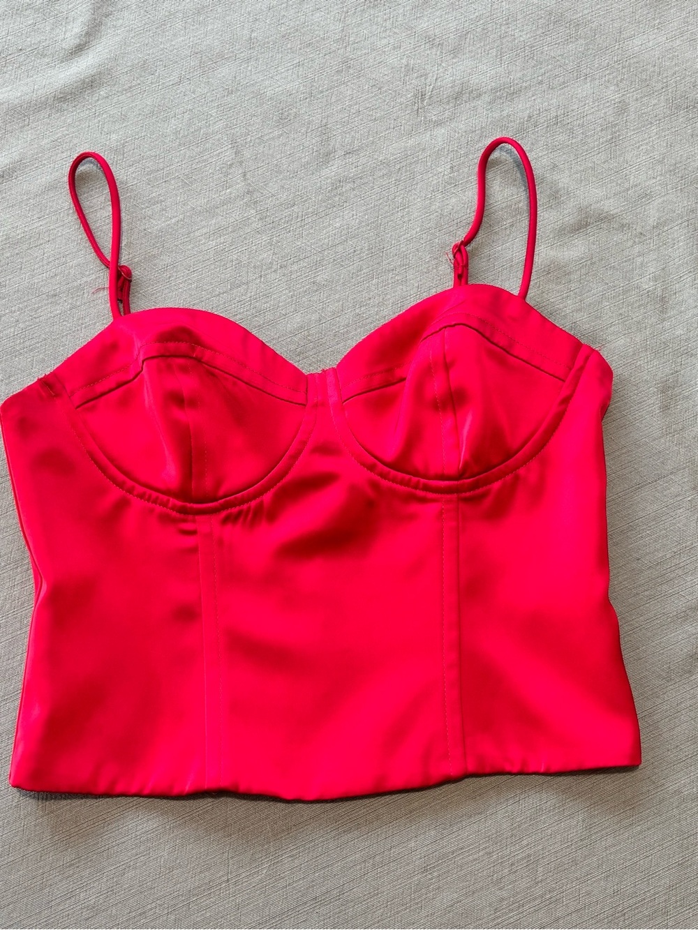 Jason Wu Fuchsia Bustier Crop Top with Adjustable Straps